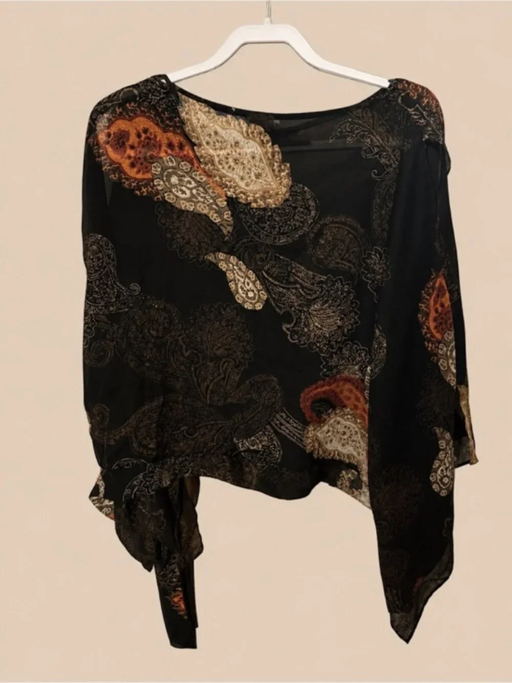 Studio C Plus Size 22/24 Sheer Paisley Blouse - Picture 1 of 6
